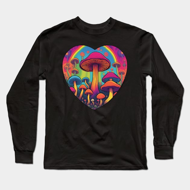 For the Love of Mushrooms! Long Sleeve T-Shirt by Kelly Jenkins